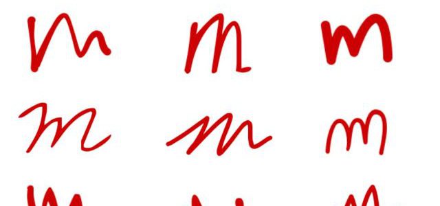 m betű a grafológiában